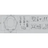 Primaster WC-Sitz mit Absenkautomatik Schiefer schwarz