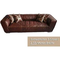 Echtleder Design Vintage Antik Ledersofa Vollleder