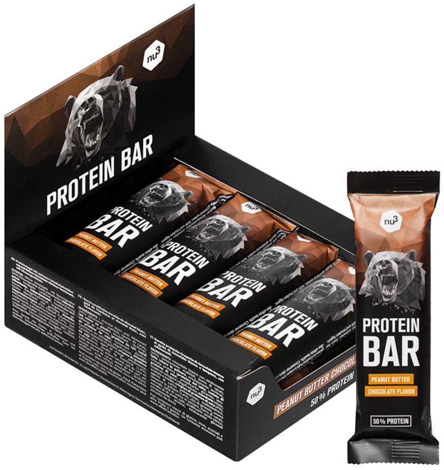 nu3 Protein Bar 50 %, Peanut Butter-Chocolate 12x50 g Barre