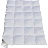 Betten Hofmann White Sibiria Schneegänseflaum Daunendecke Daunenbett Bettdecke  4x6 135x200 cm - Weiß