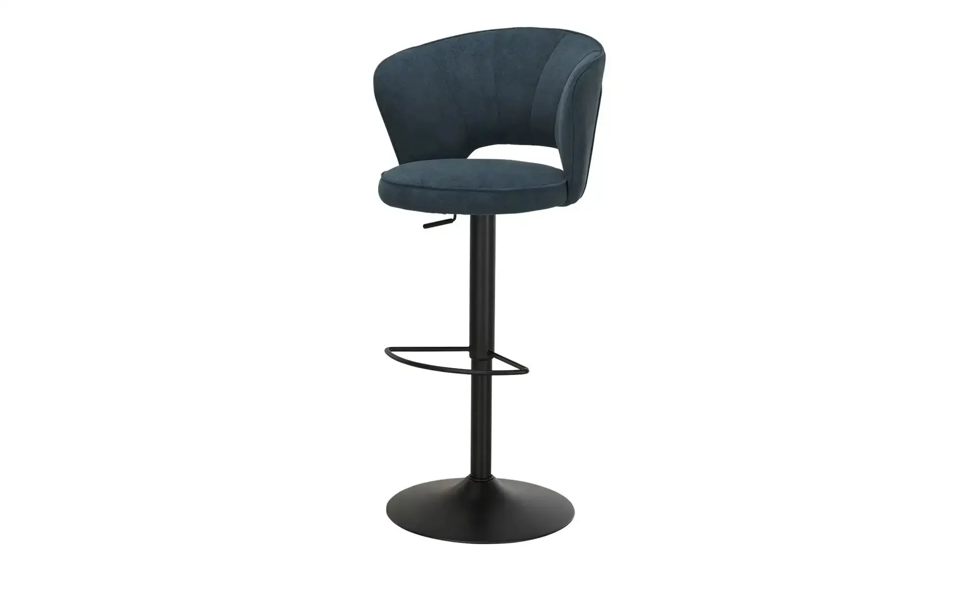 uno Barhocker mit bequemer Rückenlehne Gerrit , türkis/petrol , Maße (cm): B: 54 H: 112,8 T: 54.0