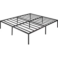 [en.casa] Metallbett Vårdö mit Matratze 180x200 cm Schwarz