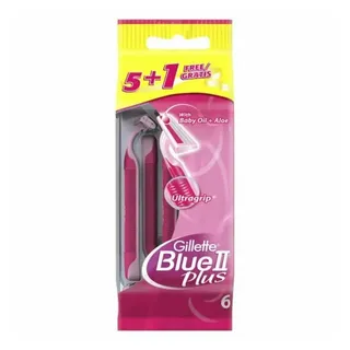 Gillette Einweg-Rasierklingen Gillette Blue II Plus 6 Stück