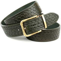 Ledergürtel ANTHONI CROWN, Damen, Gr. 100, grün, Rindsleder, casual, Gürtel