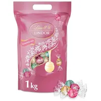 Lindt LINDOR Schokolade 1kg Kugeln Sommer-Mix Beutel Schokolade Pralinen Frucht Mix, 1 x 1000 g, 1 St.