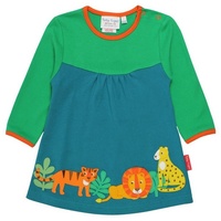 Toby Tiger Kleid mit Raubkatzen Applikation in grün |