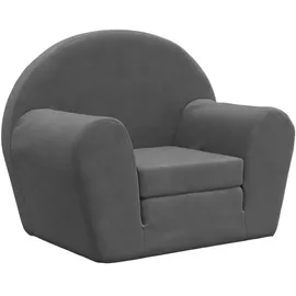 vidaXL Schlafsofa für Kinder Anthrazit Weich Plüsch