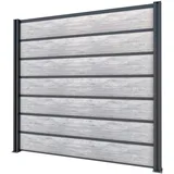 Gutta Sichtschutzzaun-Element Anthrazit 202 cm x 186 cm Schichtst. Betonoptik