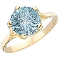 Luigi Merano Ring mit rundem Edelstein, Gold 375 Ringe Blau Damen