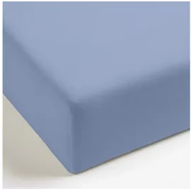 Mistral Home Spannbettlaken Perkal 140 x 200 cm Blau
