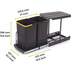 Emuca Recycle Inox 24 l Weiß