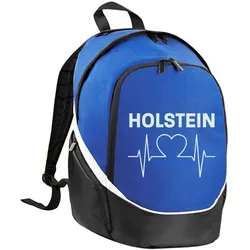 multifanshop Rucksack - Holstein - Herzschlag - Druck weiß - Tasche