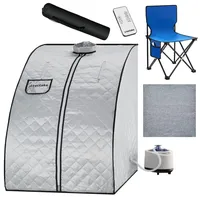 Tectake Mobile Dampfsauna ThermaLuxe II, 1000 W, 15 Temperaturstufen