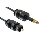 DeLock 82875 Toslink Audio Anschlusskabel [1x Toslink-Stecker (ODT) - 1x Toslink-Stecker (ODT)] 1m Schwarz