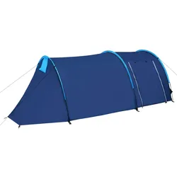 Campingzelt 4 Personen Marineblau / Hellblau