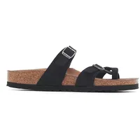 BIRKENSTOCK Mayari BFBC Damen,Frauen,Zehentrenner,Synthetik,vegan,Sandale, strapazierfähig, hautfreundlich,Black,42 EU - 42 EU Schmal