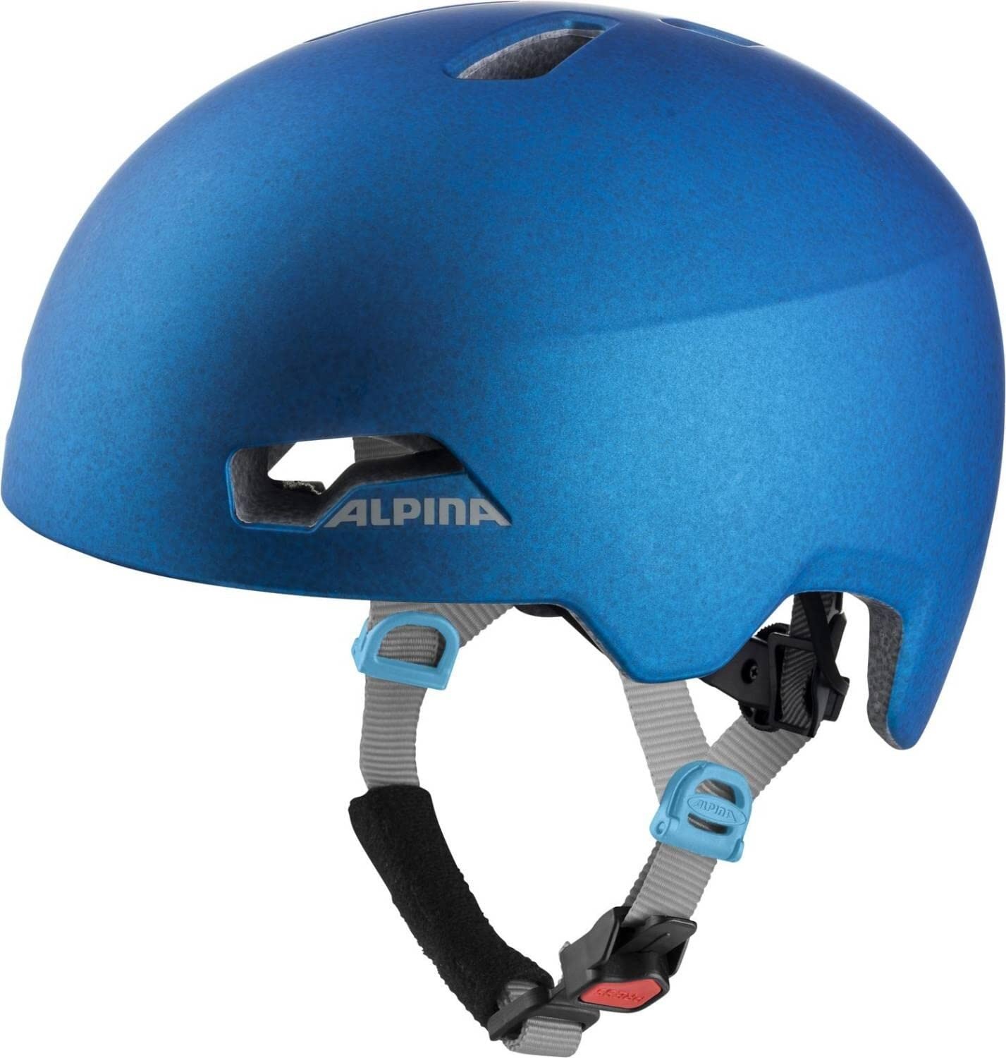 ALPINA HACKNEY - Leichter, Bruchfester & Optimal Klimatisierter Fahrradhelm Mit Nachrüstbarem LED Für Kinder, transculent blue, 47-51 cm