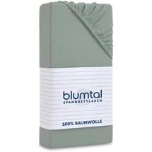 Blumtal Spannbettlaken Jersey-Baumwolle 160 x 200 cm grün