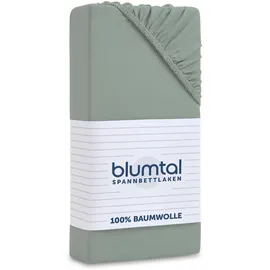 Blumtal Spannbettlaken Jersey-Baumwolle 160 x 200 cm grün