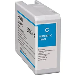 Epson Tintenpatrone cyan, C13T58C240 - Epson SJIC55-C für Epson D6000Ae, Epson D6000Pe, Epson D6500Ae, Epson D6500Pe C13T58C240