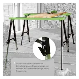 Baumarktplus 4x Arbeitsböcke klappbar höhenverstellbar bis 91 cm Unterstellböcke Stützböcke Klappböcke