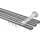 Interdeco GARDINENSTANGE INNENLAUF Siteno Santo 240 cm (geteilt in 2 x 120 cm), 3-läufig, 20 mm Ø Chrom