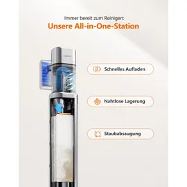 Uwant V100 Akku-Staubsauger grau