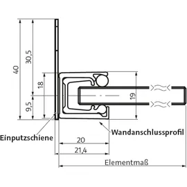 HSK Walk In Pro Einputzschiene