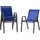 Costway Gartenstuhl 56 x 70 x 84 cm blau/schwarz 4 St.