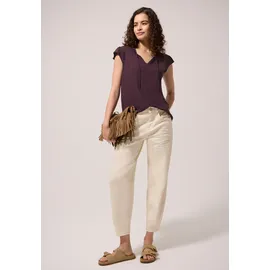 street one studio STREET ONE Dropped Shoulder Shirt mit Split Neck - Lila