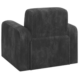 vidaXL Sessel Dunkelgrau Cord 72 x 71 x 70 cm Grau mit Rollen