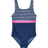 Playshoes Mädchen Schwimmanzug Badeanzug, Marine Ringel, 98-104