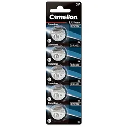 Camelion CR2032 Lithium Knopfzelle 3V - 5 Batterien - 1 x 5er Streifen