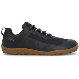 Groundies All Terrain Low 2.0 wasserdichte Wanderschuhe für Damen - Leichte Barfußschuhe mit flexibler TrueSense Traktion Wander-Laufsohle, Schwarz (Black/Gum), 41 EU - 41 EU