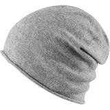 MSTRDS Unisex Cashmere Slouch Beanie ht. Grey One Mütze mit 40% Kaschmir für Damen und Herren - Einheitsgröße
