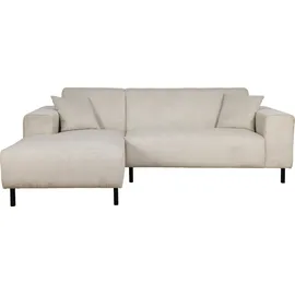 Home Affaire »ARROS L-Form mit Wellenunterfederung, Maße B/T/H: 235/163/81 cm«, incl. Zierkissen, mit Recamiere rechts/links bestellbar, auch in Cord
