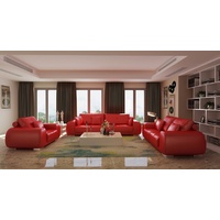 JVmoebel Sofa Sofa 3+2+1 Sitzer Set Design Sofa Polster Couchen Couch Modern Luxus, Made in Europe rot