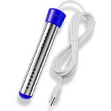 Reise-Tauchsieder, Elektrischer Tauchsieder für Pools mit Edelstahlschutz für Einbaupools, Blau, Einteilig