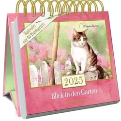 COPPENRATH 95523 Kalender mit 53 Postkarten: 2025 - Marjolein Bastin - Blick in den Garten