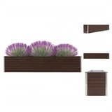 vidaXL Garten-Hochbeet Verzinkter Stahl 320×40×45 cm Braun