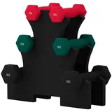 Sechseckiges Hantelset Mit Hantelständer, Für Krafttraining, 2 X 1 Kg, 2 X 2 Kg, 2 X 3 Kg