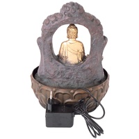 Zimmerbrunnen mit LED-Beleuchtung, Dekobrunnen “Buddha mit Lotusblüte” für die Wohnung