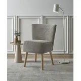 ed exciting design "Earl", grau (taupe), B:65cm H:89cm T:70cm, 95% Polyester, 5% Polyamide, Sessel, Cocktailsessel, Küchenstuhl, Küchensessel