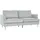 Homcom Couch Polyester 3-Sitzer Hellgrau