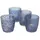 Spetebo Teelichthalter Marilu Glas Transparent/Blau