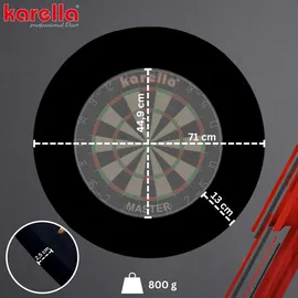 KARELLA Dart-Surround Eva, 8076.06, 4-teiliger Wandschutz, schwarz, Ø 71cm