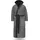 Normani Unisex Baumwoll Bademantel mit Kapuze Izmit in Grau/Schwarz | Gr.: 3XL