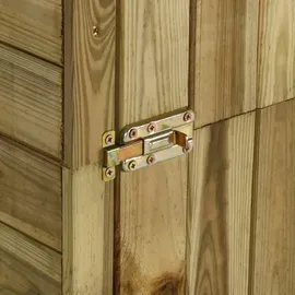 vidaXL Geräteschuppen mit Unterstand Kiefernholz 253×80×170 cm