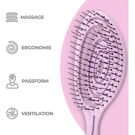 Ninabella Haarbürste ohne Ziepen für Damen, Herren - Entwirrbürste Haarbürsten - Rosa