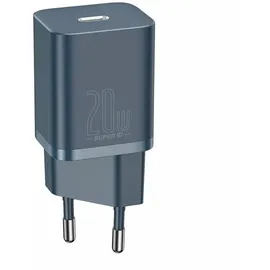 Baseus Super Si 1C Schnellladegerät Usb Type C 20W + Usb Type C - iPhone Kabel 1m Blau